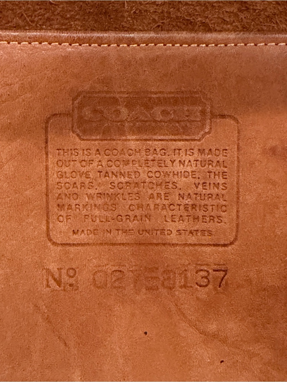 Vintage Coach Duffle Sac Bucket Bag British Tan Leather Made in USA 9085 TLC - Picture 5 of 11